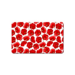 Flower Poppies Plant Petal Magnet (name Card) by Perong