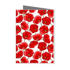 Flower Poppies Plant Petal Mini Greeting Cards (pkg Of 8)