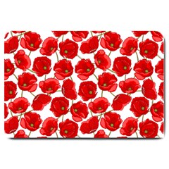 Flower Poppies Plant Petal Large Doormat by Perong