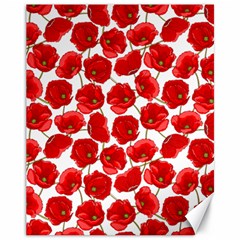 Flower Poppies Plant Petal Canvas 11  X 14 