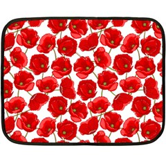 Flower Poppies Plant Petal Fleece Blanket (mini) by Perong