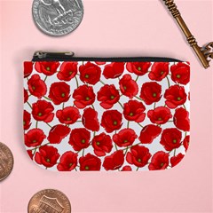 Flower Poppies Plant Petal Mini Coin Purse by Perong