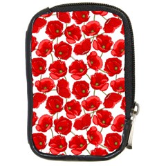 Flower Poppies Plant Petal Compact Camera Leather Case by Perong