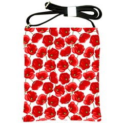 Flower Poppies Plant Petal Shoulder Sling Bag by Perong