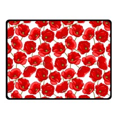 Flower Poppies Plant Petal Two Sides Fleece Blanket (small) by Perong