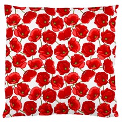 Flower Poppies Plant Petal Standard Premium Plush Fleece Cushion Case (one Side) by Perong