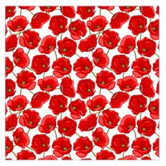 Flower Poppies Plant Petal Square Satin Scarf (36  X 36 ) by Perong