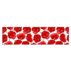 Flower Poppies Plant Petal Oblong Satin Scarf (16  X 60 ) by Perong