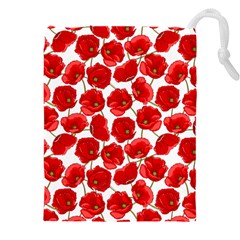 Flower Poppies Plant Petal Drawstring Pouch (4xl) by Perong