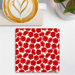 Flower Poppies Plant Petal Uv Print Square Tile Coaster  by Perong