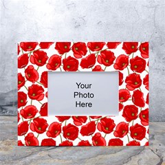 Flower Poppies Plant Petal White Tabletop Photo Frame 4 x6  by Perong