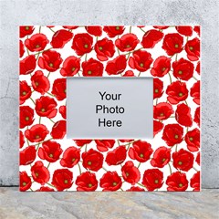 Flower Poppies Plant Petal White Wall Photo Frame 5  X 7 