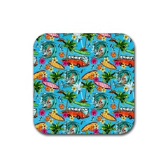 Summer Pattern Seamless Rubber Coaster (square) by Perong