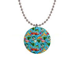 Summer Pattern Seamless 1  Button Necklace by Perong