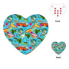 Summer Pattern Seamless Playing Cards Single Design (heart)