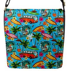 Summer Pattern Seamless Flap Closure Messenger Bag (s) by Perong