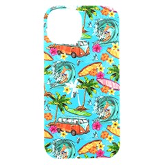 Summer Pattern Seamless Iphone 15 Black Uv Print Pc Hardshell Case