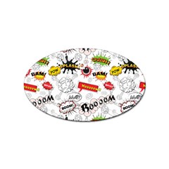 Pattern Seamless Texture Cartoon Sticker Oval (10 Pack) by Perong