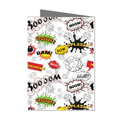 Pattern Seamless Texture Cartoon Mini Greeting Cards (pkg Of 8)