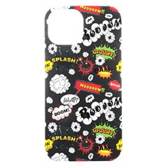 Pattern Seamless Texture Cartoon Iphone 15 Black Uv Print Pc Hardshell Case by Perong