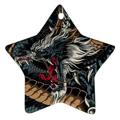 Dragon Snake Legend Japanese Mythology Ornament (star) by Perong