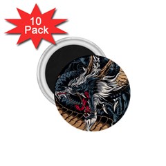 Dragon Snake Legend Japanese Mythology 1 75  Magnets (10 Pack)  by Perong