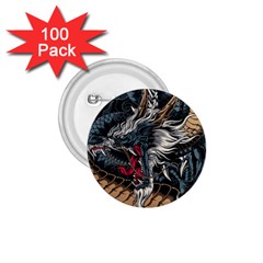 Dragon Snake Legend Japanese Mythology 1 75  Buttons (100 Pack)  by Perong