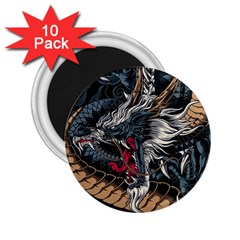 Dragon Snake Legend Japanese Mythology 2 25  Magnets (10 Pack)  by Perong