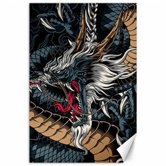 Dragon Snake Legend Japanese Mythology Canvas 24  X 36  by Perong