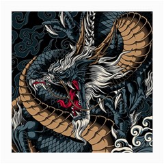 Dragon Snake Legend Japanese Mythology Medium Glasses Cloth by Perong