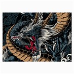 Dragon Snake Legend Japanese Mythology Large Glasses Cloth Front