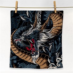 Dragon Snake Legend Japanese Mythology Face Towel by Perong