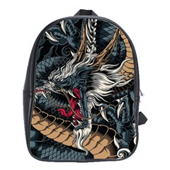 Dragon Snake Legend Japanese Mythology School Bag (large) by Perong