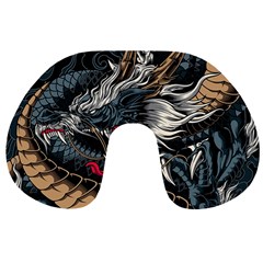 Dragon Snake Legend Japanese Mythology Travel Neck Pillow by Perong