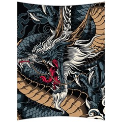 Dragon Snake Legend Japanese Mythology Back Support Cushion by Perong