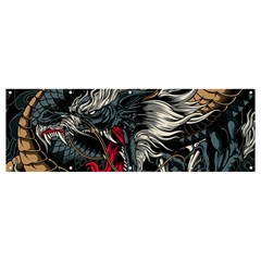 Dragon Snake Legend Japanese Mythology Banner And Sign 12  X 4  by Perong