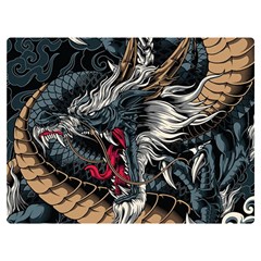 Dragon Snake Legend Japanese Mythology Premium Plush Fleece Blanket (extra Small) by Perong