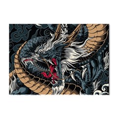 Dragon Snake Legend Japanese Mythology Crystal Sticker (a4) by Perong