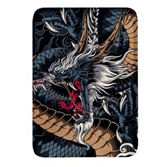 Dragon Snake Legend Japanese Mythology Rectangular Glass Fridge Magnet (4 Pack) by Perong