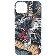 Dragon Snake Legend Japanese Mythology Iphone 15 Pro Black Uv Print Pc Hardshell Case by Perong