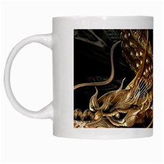 Japanese Dragon Pentagram White Mug by Perong