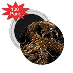 Japanese Dragon Pentagram 2 25  Magnets (100 Pack)  by Perong