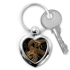 Japanese Dragon Pentagram Key Chain (heart) by Perong