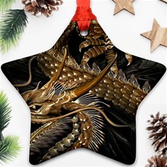 Japanese Dragon Pentagram Star Ornament (two Sides)