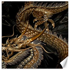 Japanese Dragon Pentagram Canvas 12  X 12  by Perong