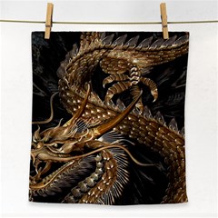 Japanese Dragon Pentagram Face Towel by Perong