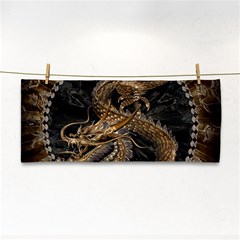 Japanese Dragon Pentagram Hand Towel by Perong