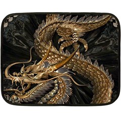 Japanese Dragon Pentagram Fleece Blanket (mini) by Perong