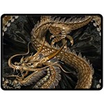 Japanese Dragon Pentagram Fleece Blanket (Large) 80 x60  Blanket Front