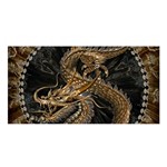 Japanese Dragon Pentagram Satin Shawl 45  x 80  Front